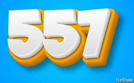 3D Lotto Number: 557 .